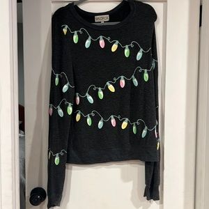 Wildfox Grey Glow in the Dark Holiday Sweater